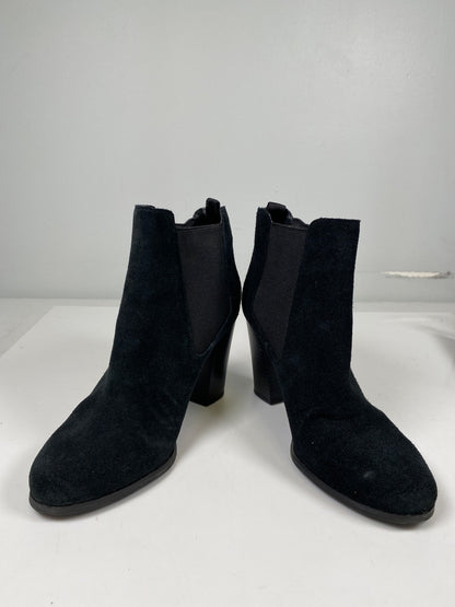 Michael Kors Women’s Black Suede Lottie Heeled Ankle Booties - 6.5