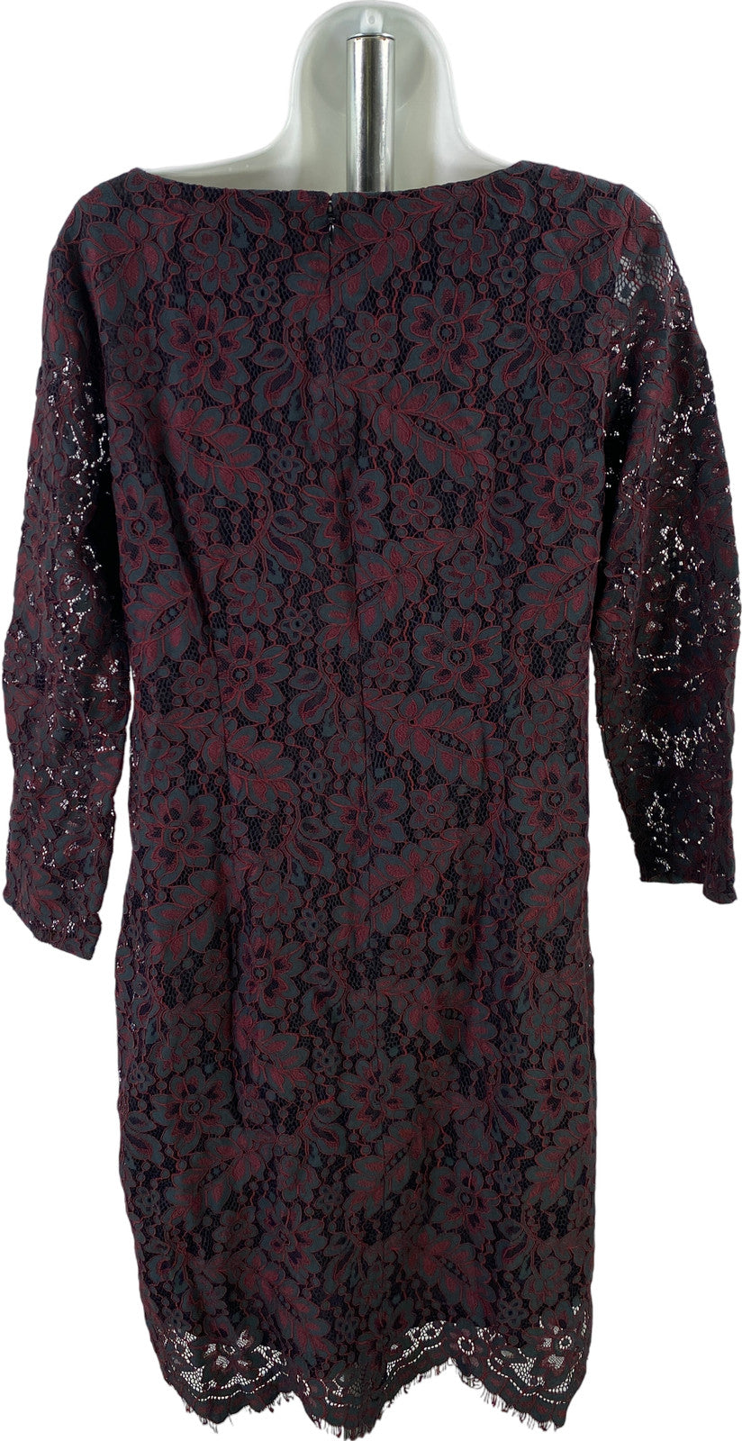 Brooks Brothers Women’s Dark Blue & Red Lace Lined Sheath Dress - 10