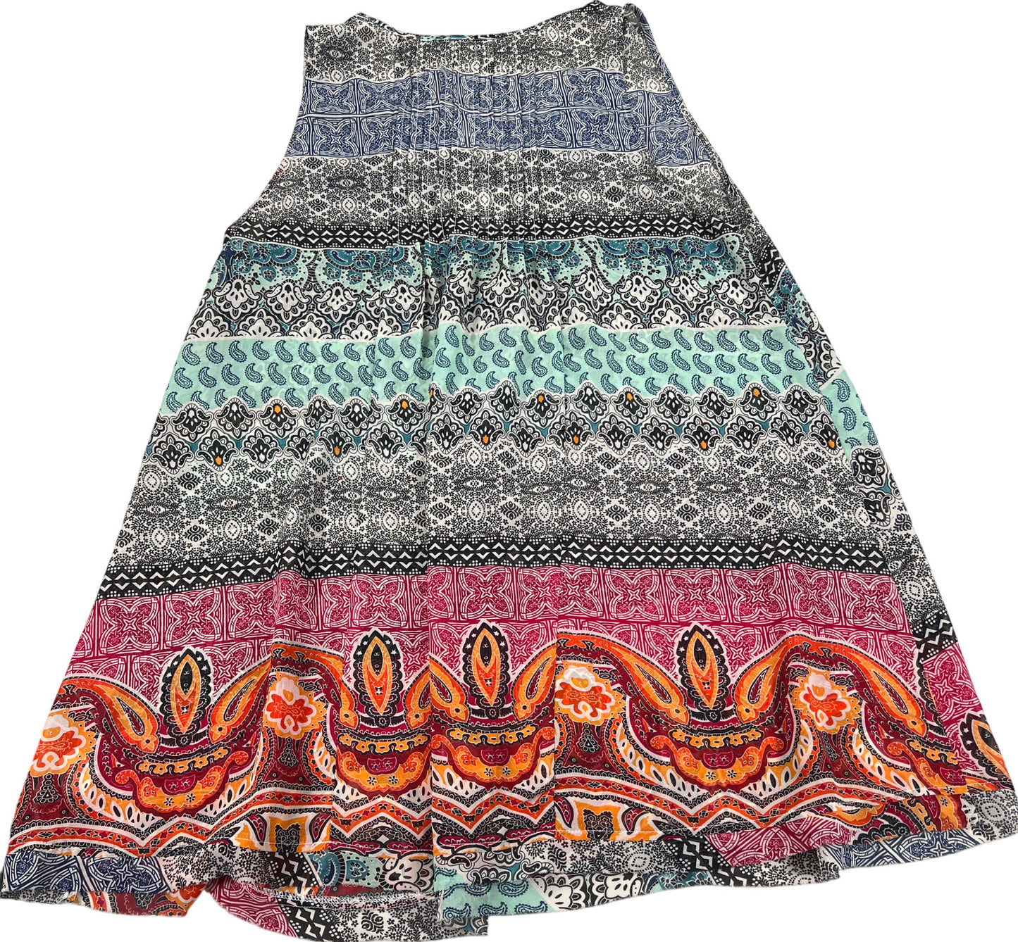 Mystree Women’s Multi-Color Sheer Printed Pintuck Dress - M