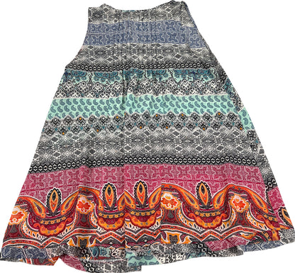 Mystree Women’s Multi-Color Sheer Printed Pintuck Dress - M