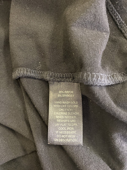 White House Black Market Women’s Black Beaded Strap Drape Neck Tank Top - XS