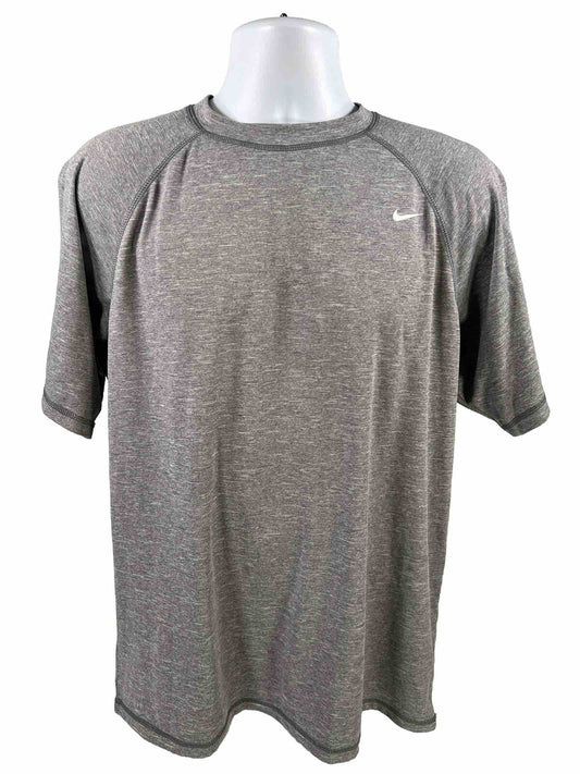 Nike Men's Gray Short Sleeve Dri-Fit Crewneck Athletic Shirt - XL