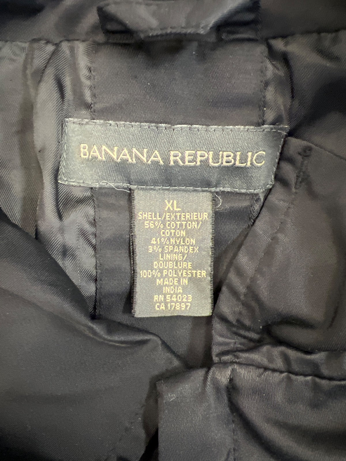 Banana Republic Women’s Black Long Sleeve Full Zip Basic Jacket - XL