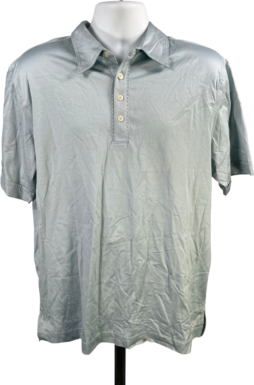 Claiborne Men’s Blue Short Sleeve Polo Shirt - XL