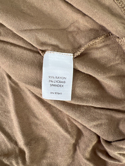 J.Jill Women’s Brown Floral Wearever Collection Long Sleeve Shirt - M Petite