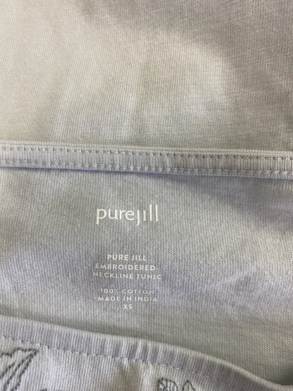 J.Jill Women’s Blue Embroidered Long Sleeve Tunic Shirt - XS