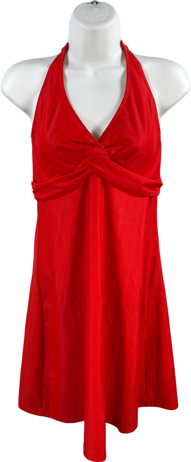 Athleta Women’s Red Tara Halter Underwire Swim Dress - 36 B/C