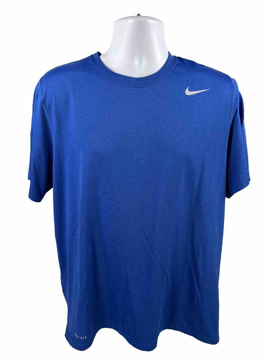 Nike Men's Blue Short Sleeve Dri-Fit Athletic T-Shirt - L