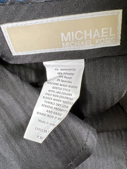 Michael Kors Men’s Black/Gray Flat Front Dress Pants - 36x30