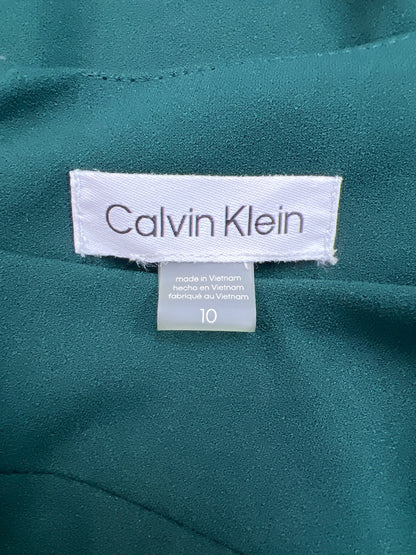 Calvin Klein Women’s Green Sleeveless Shift Dress - 10