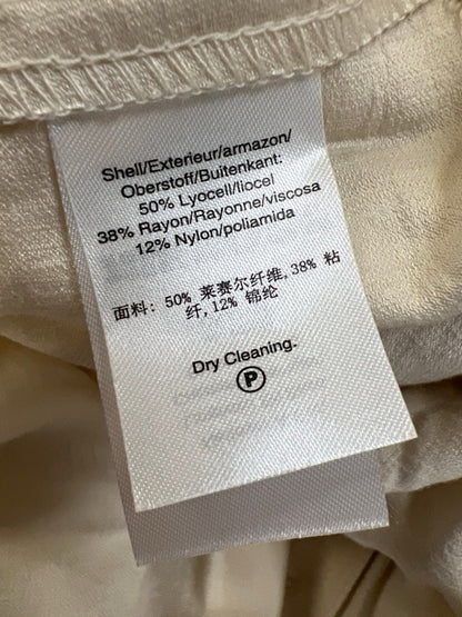 DKNY Women's Beige Short Sleeve Button Up Midi Dress - 10