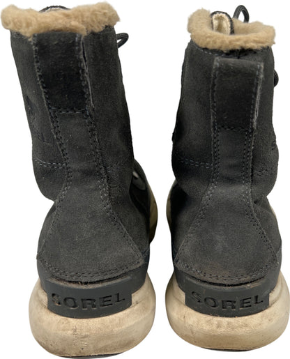 Sorel Women’s Gray Suede Explorer II Joan Lace Up Winter Boots - 7