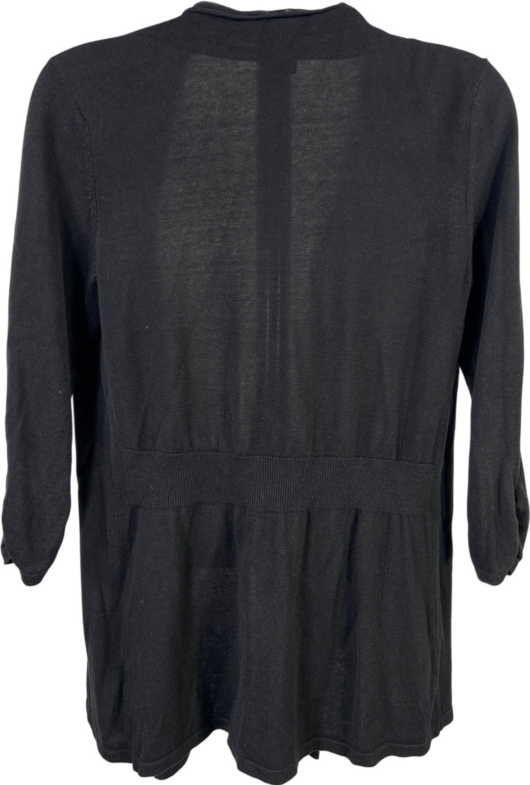 White House Black Market Women’s Black 3/4 Sleeve Open Cardigan - S