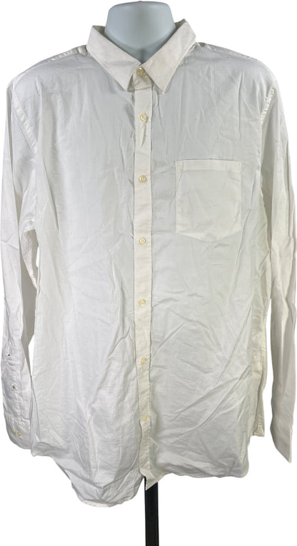 Banana Republic Mens White Soft Wash Tailored Slim Fit Button Up Shirt -XXL Tall