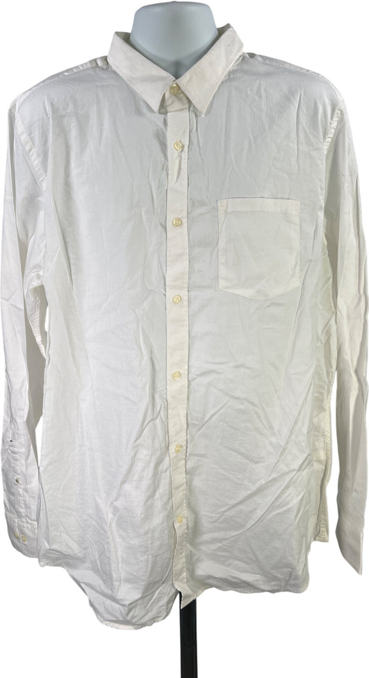 Banana Republic Mens White Soft Wash Tailored Slim Fit Button Up Shirt -XXL Tall