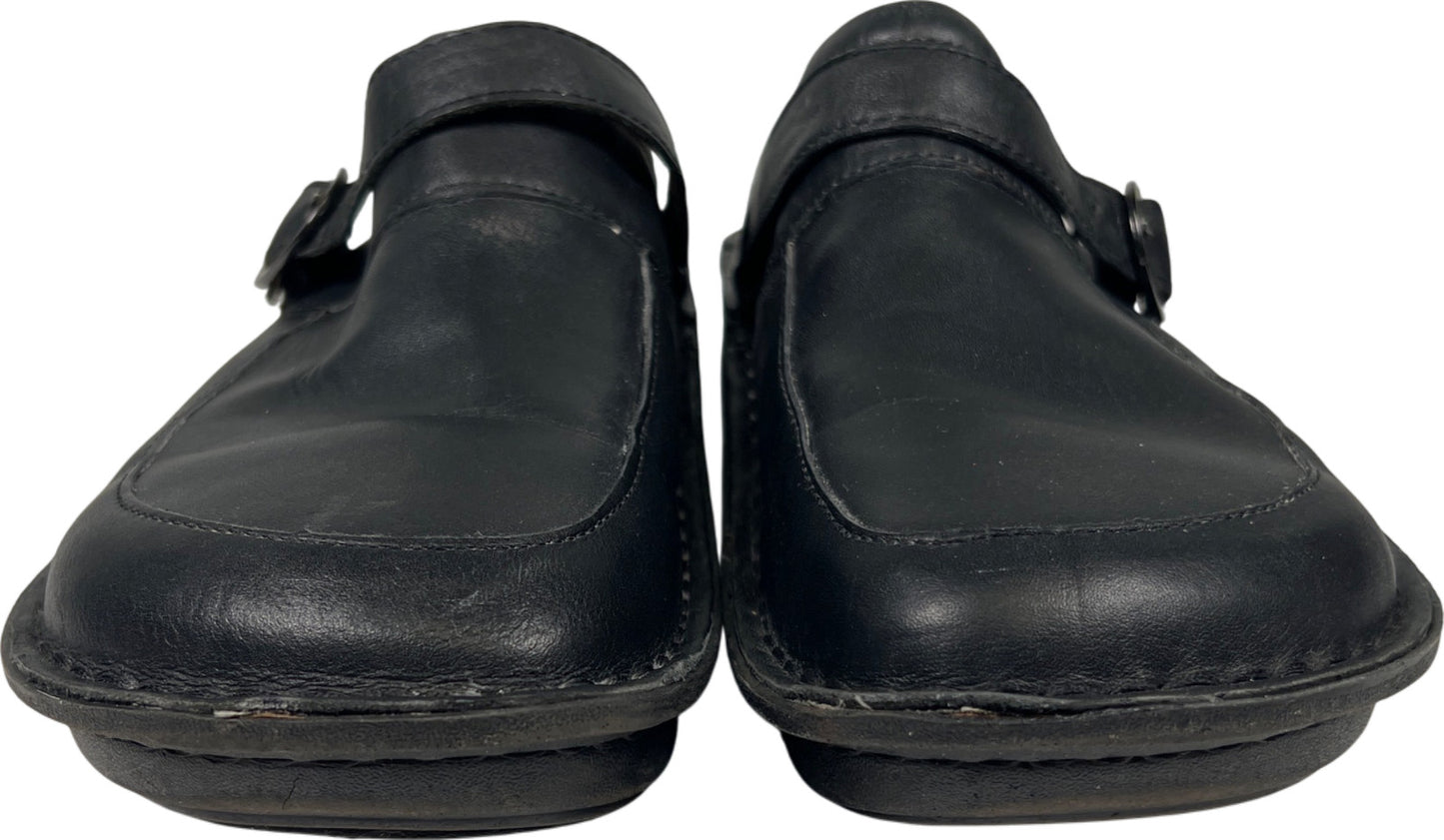 Alegria Women’s Black Leather Seville Slip On Clogs - 42/US 11