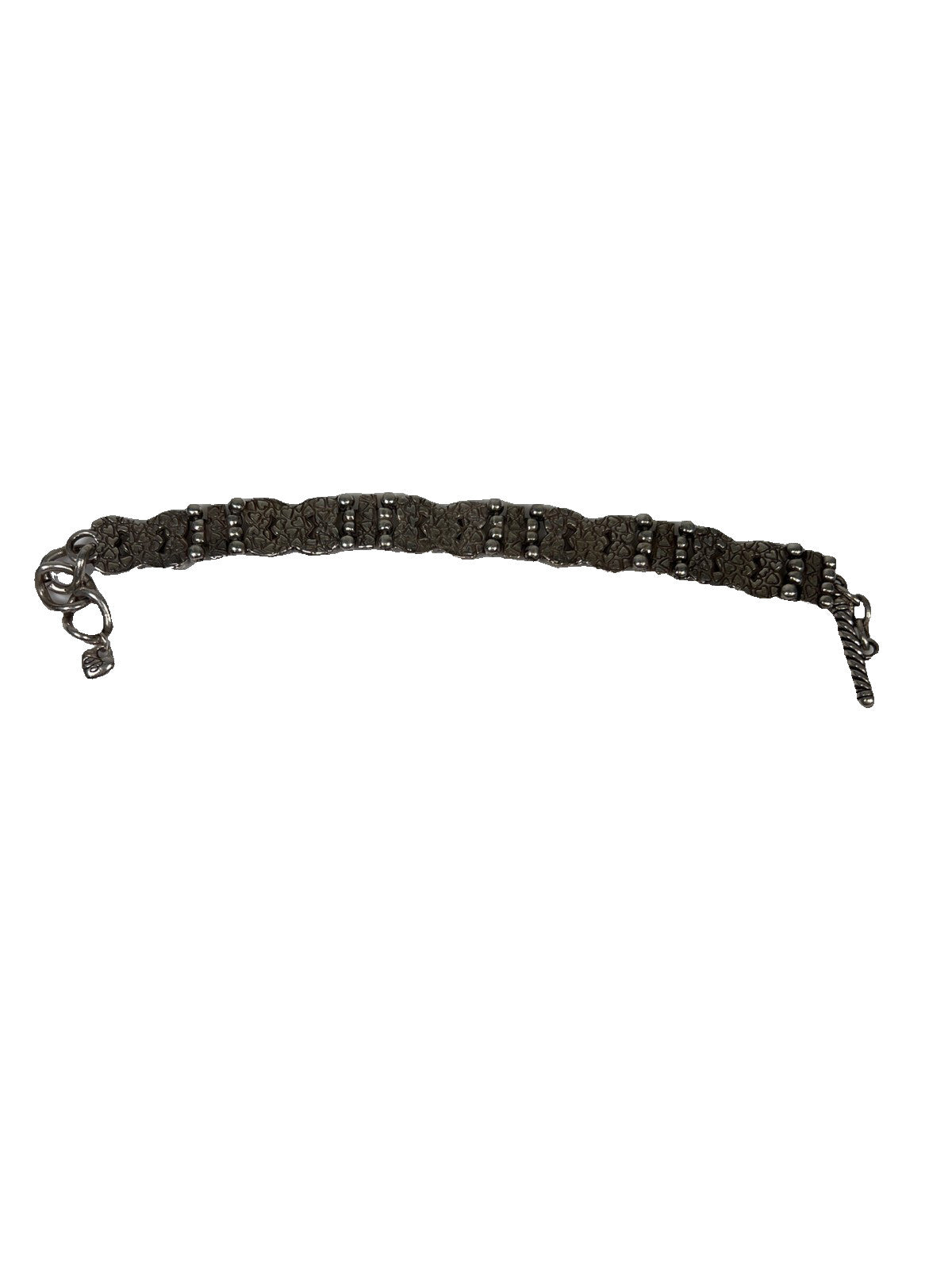 Brighton Silver Tone Manzanita Interlocking Hearts 7” Toggle Bracelet