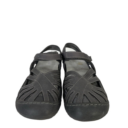 JSport Women's Gray Poppy Textile Strappy Sport Sandals - 8.5