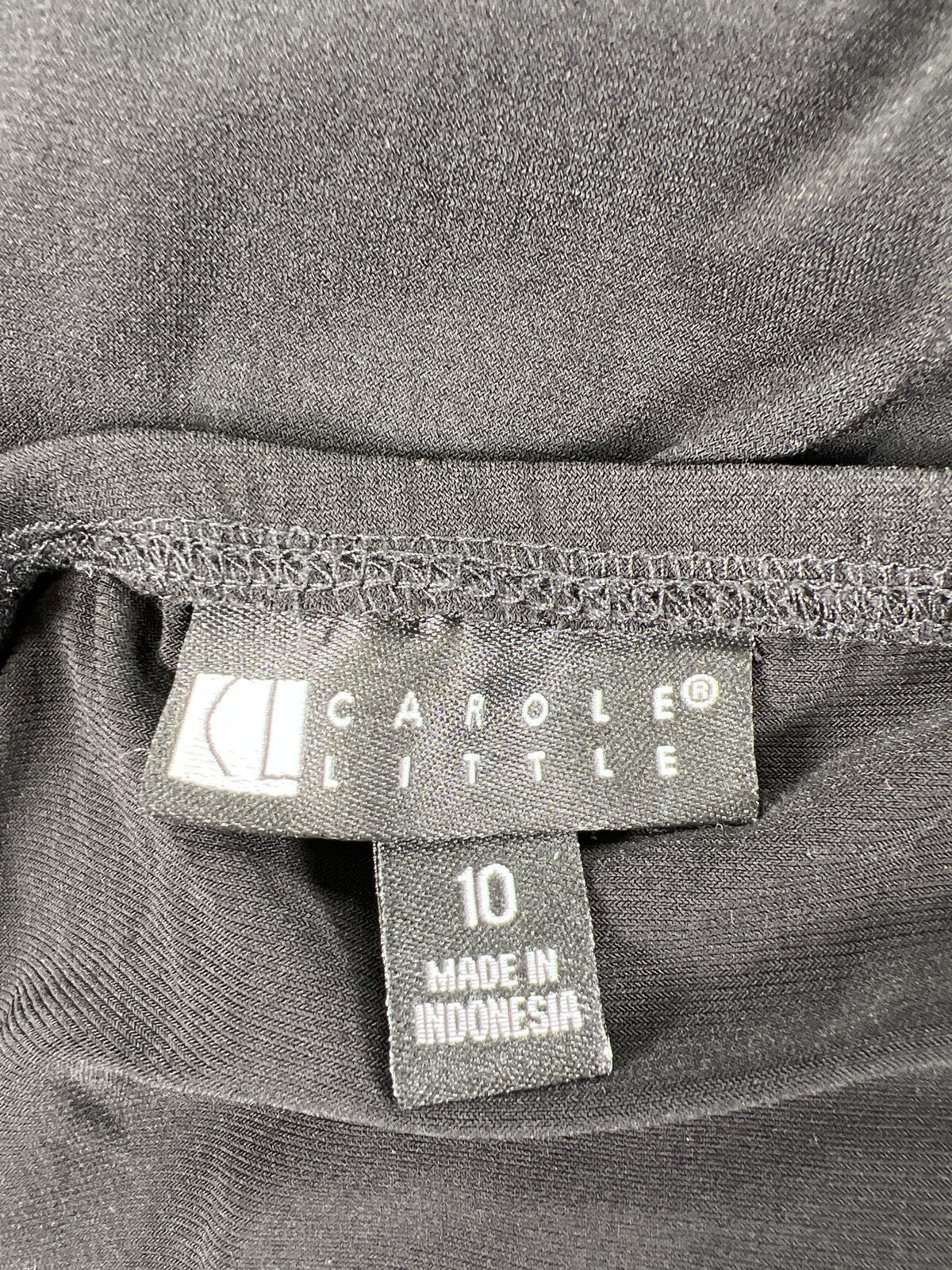 Carole Little Womens Black Lace Accent Sleeveless Short Formal Sheath Dress - 10