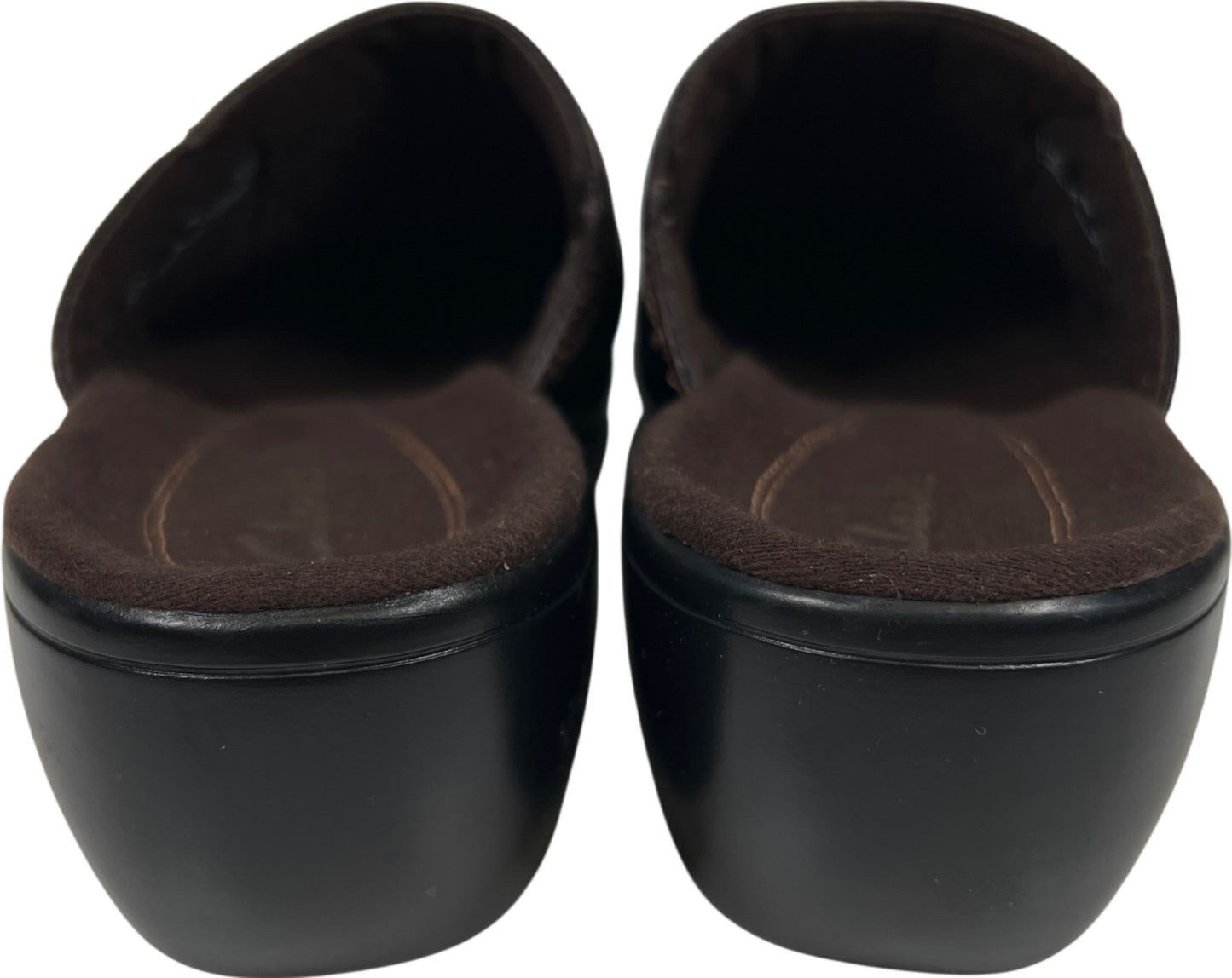 Clarks Women’s Brown Leather Slip On Clogs - 8