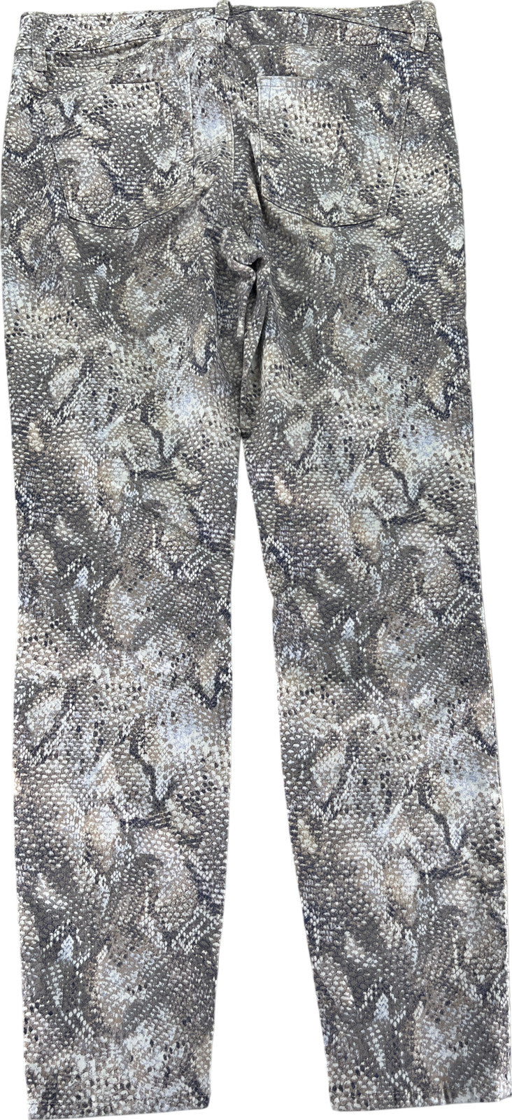 White House Black Market Women’s Gray Snake Print Skinny Stretch Jeans - 6