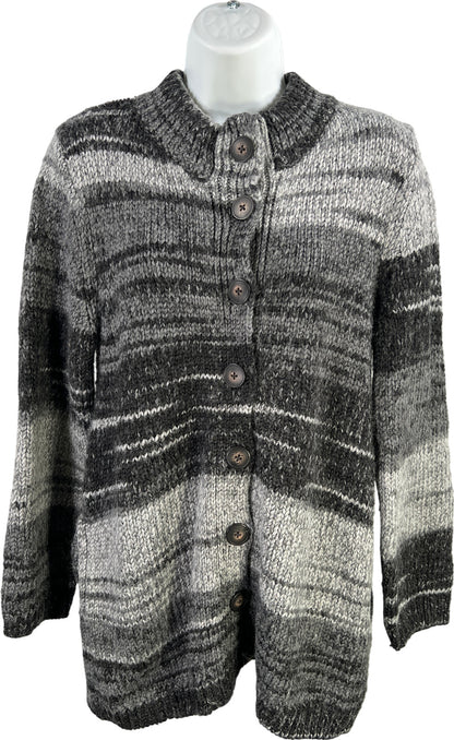 J.Jill Women’s Black/Gray Long Sleeve Button Up Cardigan Sweater - S