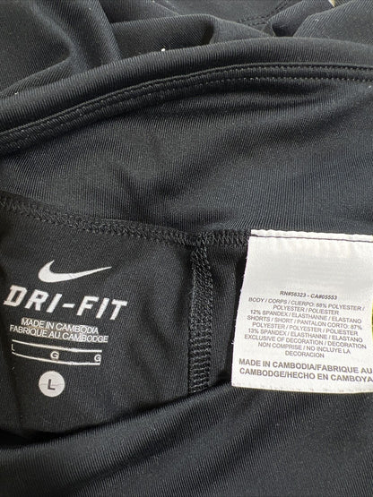 Pantalones cortos deportivos de tenis Nike Dri-Fit Stay Cool para mujer, color negro, talla L