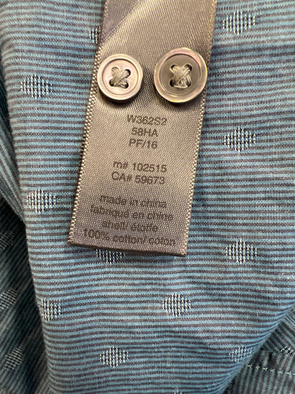 John Varvatos Men’s Blue Long Sleeve Button Up Shirt - XXL