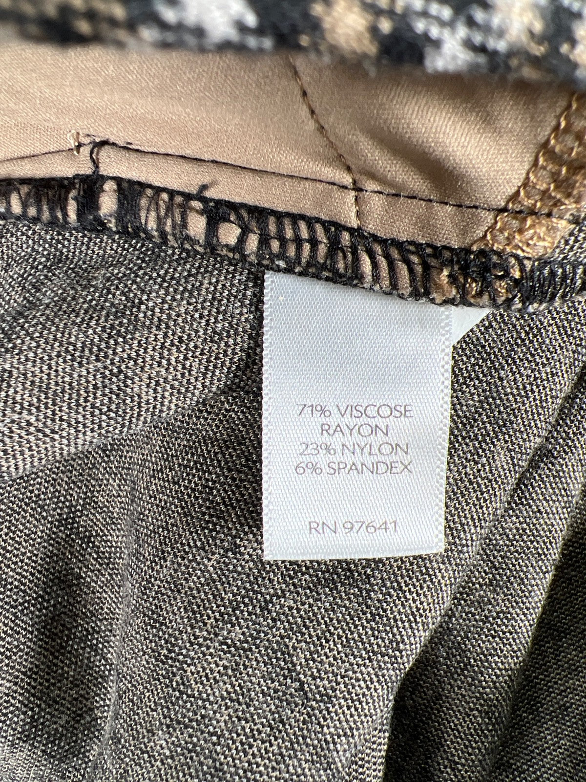 J.Jill Women’s Black/Beige Pull On Ponte Slim Leg Pants - XS Petite