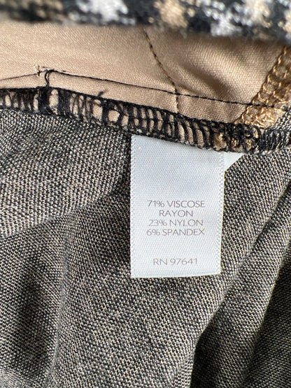 J.Jill Women’s Black/Beige Pull On Ponte Slim Leg Pants - XS Petite