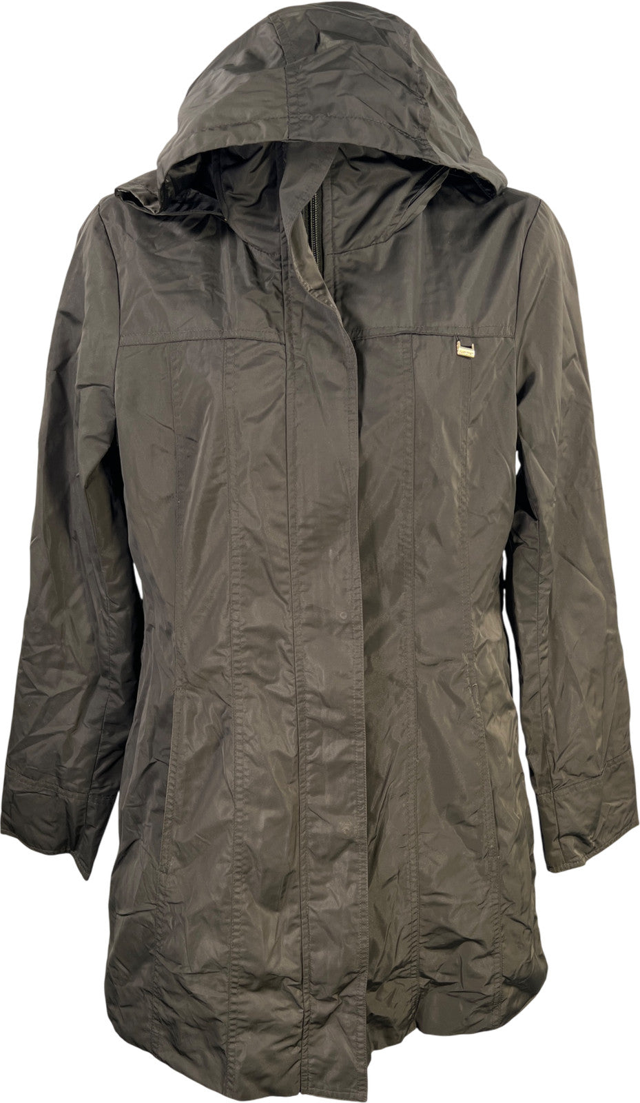 Ellen Tracy Women’s Green Long Sleeve Full Zip Hidden Hood Jacket - XS