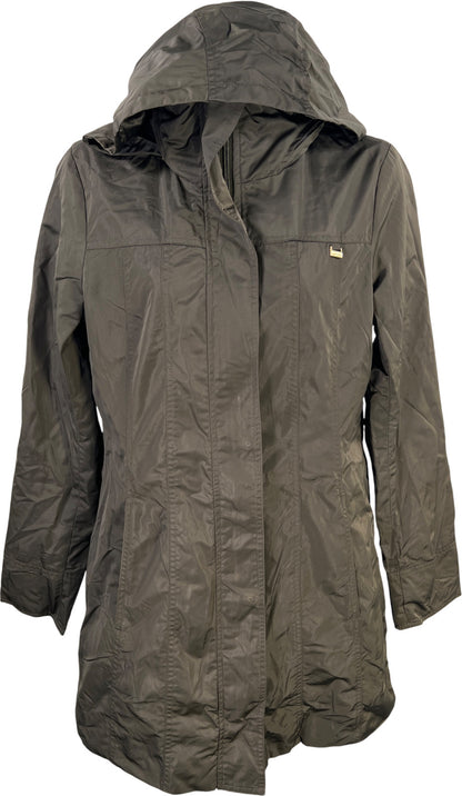 Ellen Tracy Women’s Green Long Sleeve Full Zip Hidden Hood Jacket - XS