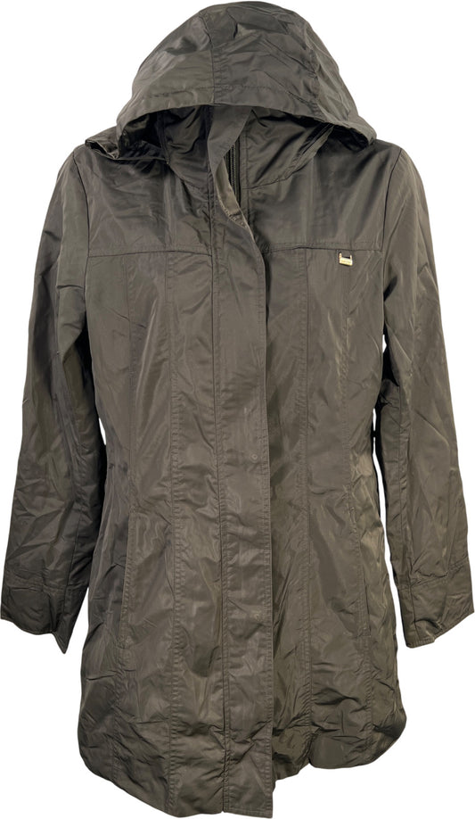 Ellen Tracy Women’s Green Long Sleeve Full Zip Hidden Hood Jacket - XS