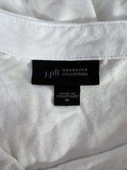J.Jill Women's White Wearever Collection Sleeveless Tank Top - M