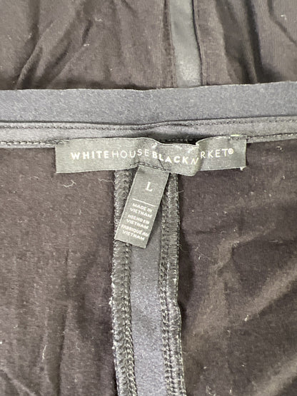 White House Black Market Women’s Black V-Neck Long Sleeve Shirt - L