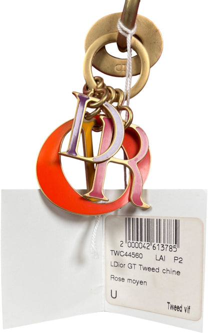 Christian Dior Lady Dior Large Tweed Pink Rose Moyen Rare Vintage Purse