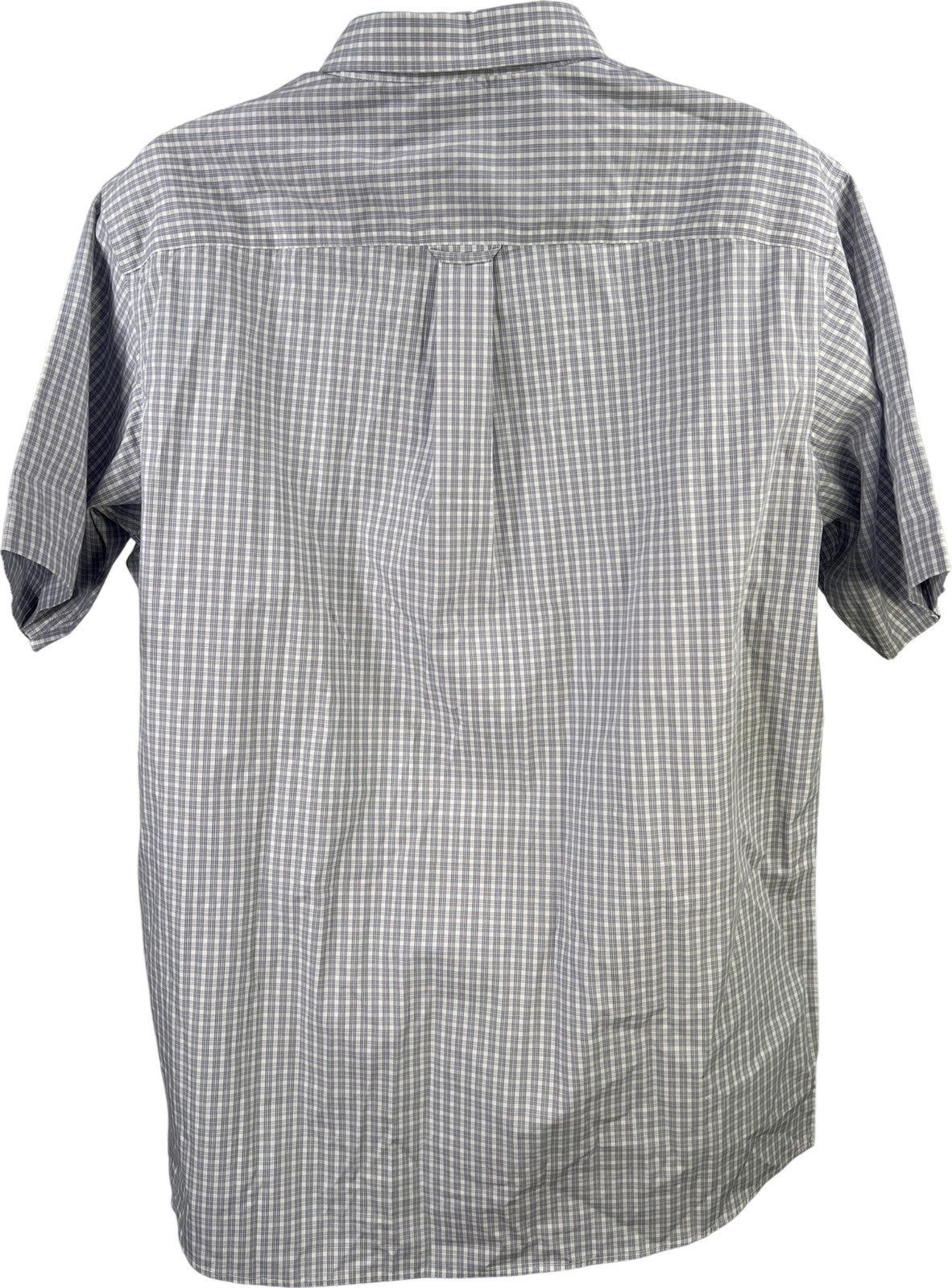 RedHead Men’s Gray/Blue Plaid Short Sleeve Button Up Shirt - XL Tall