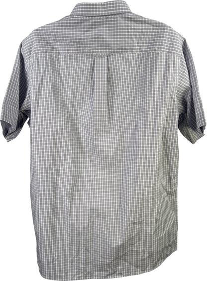 RedHead Men’s Gray/Blue Plaid Short Sleeve Button Up Shirt - XL Tall