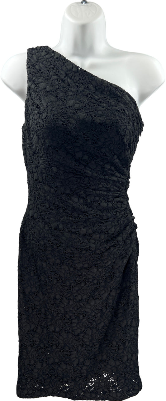 Lauren Ralph Lauren Women’s Black Lace One Shoulder Short Sheath Dress - 2