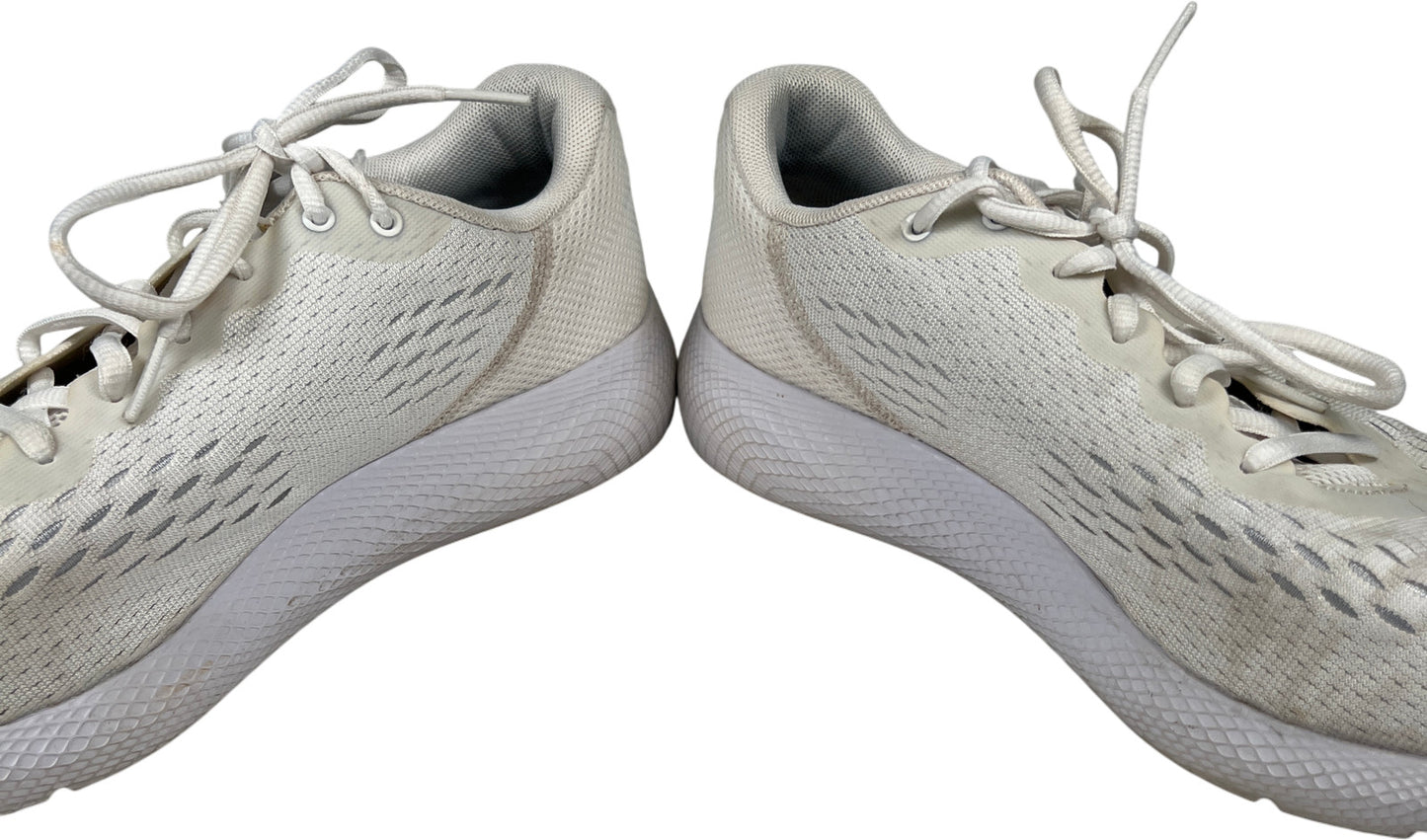 Under Armour Men’s White/Ivory Charged Pursuit Lace Up Athletic Sneakers - 10.5