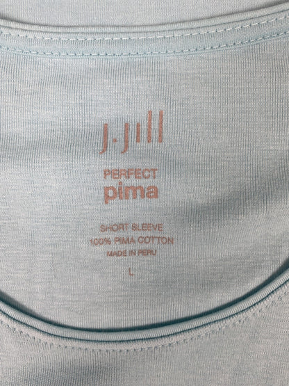 NEW J.Jill Women’s Blue Perfect Pima Short Sleeve T-Shirt - L
