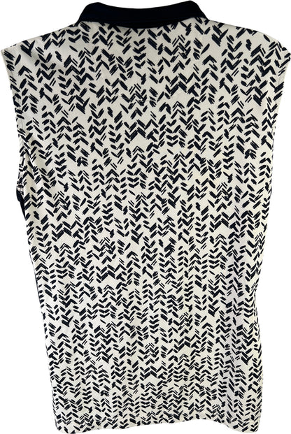 TAIL Women’s White & Blue White Label 1/4 Sleeve Sleeveless Shirt - L