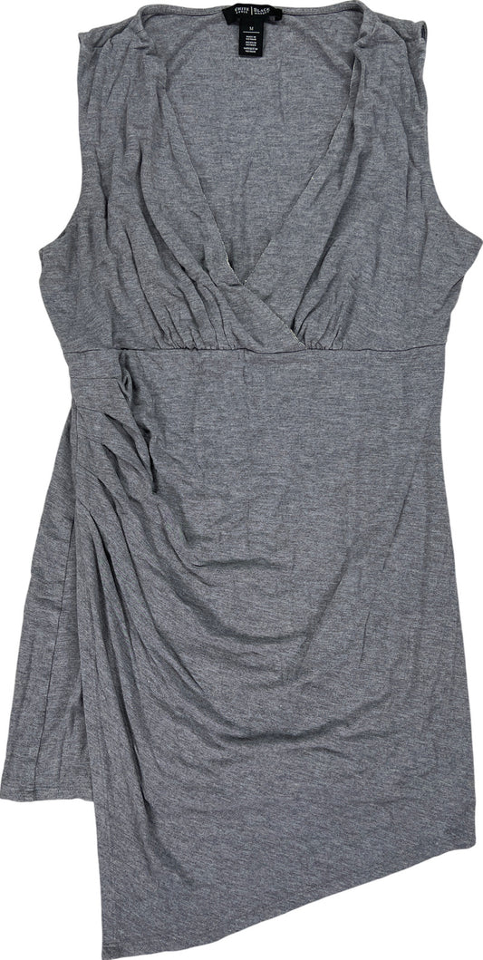 White House Black Market Women’s Gray Asymmetrical Sleeveless Sheath Dress - M