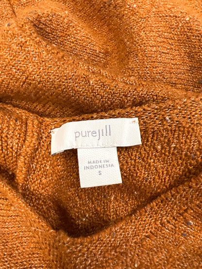 Pure J.Jill Women’s Orange 3/4 Loose Sleeve V-Neck Sweater - S