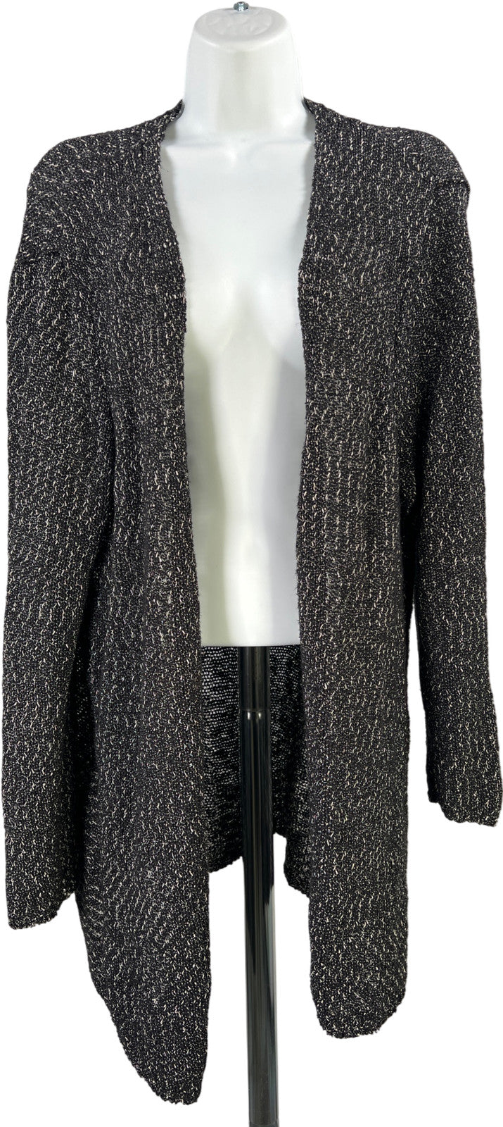 J.Jill Women’s Black 3/4 Sleeve Open Front Cardigan Sweater - L