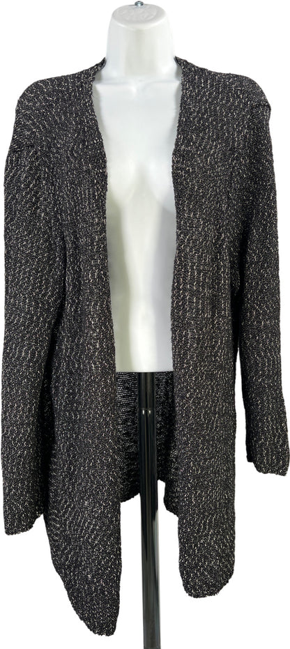 J.Jill Women’s Black 3/4 Sleeve Open Front Cardigan Sweater - L