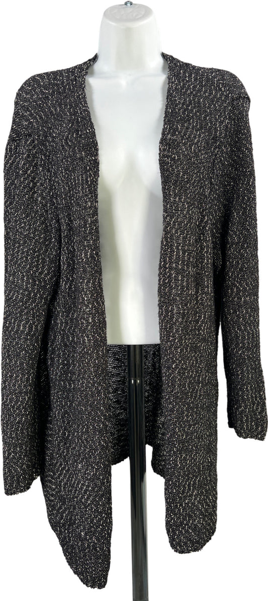 J.Jill Women’s Black 3/4 Sleeve Open Front Cardigan Sweater - L