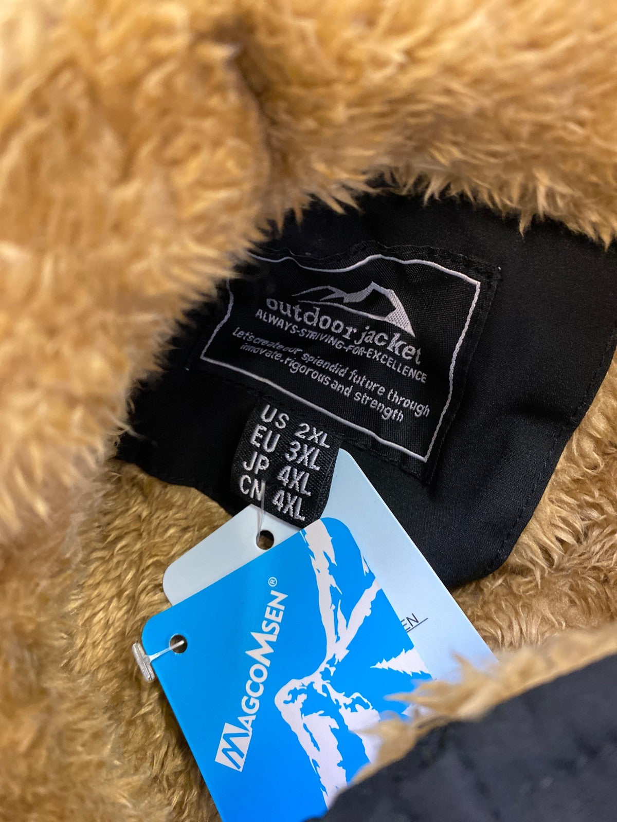 MagcoMsen Men’s Black Fleece Lined Full Zip Light Puffer Vest - 2XL