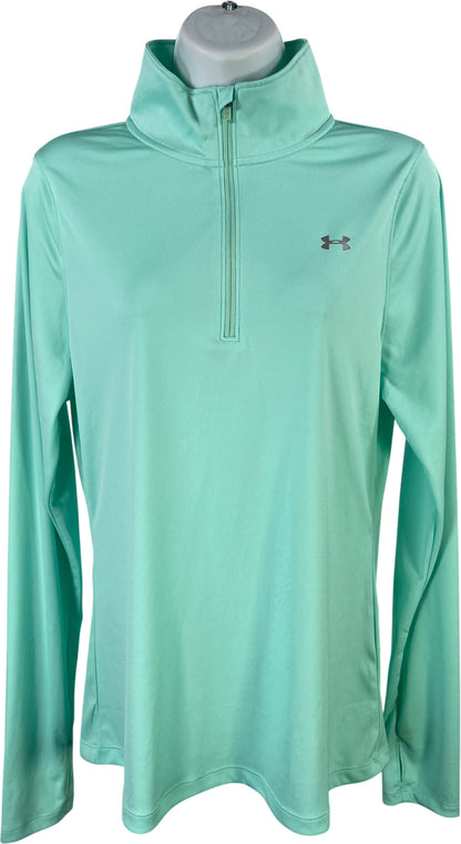 Under Armour Women’s Blue Loose Fit HeatGear 1/4 Zip Pullover Athletic Shirt - M