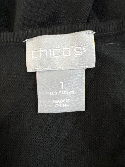 Chico’s Women’s Black Long Sleeve V-Neck Shirt - 1/US M